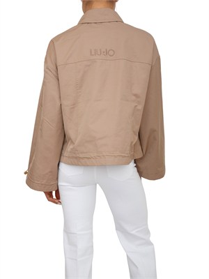 Giubbino corto Liu Jo donna in misto cotone beige in DONNA