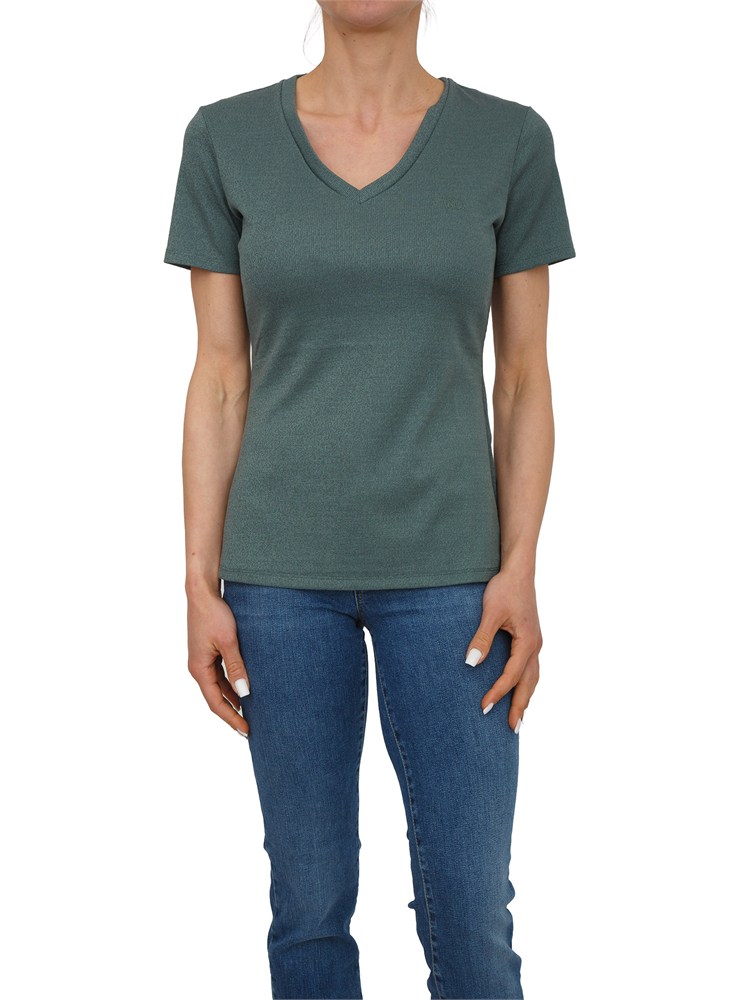 T-shirt Liu Jo donna in viscosa e lurex verde