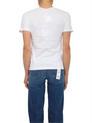 T-shirt Liu Jo donna in cotone bianco e strass gioiello in DONNA