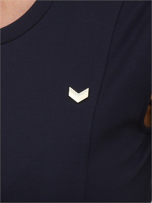 Abito smanicato Liu Jo in jersey blu dettagli dorati in DONNA