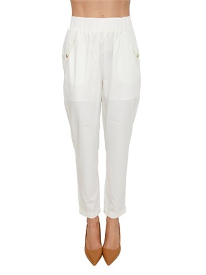 Pantaloni Liu Jo donna in tessuto bianco in DONNA