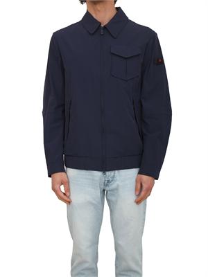 Giubbino Peuterey uomo in tela tecnica di nylon blu in UOMO