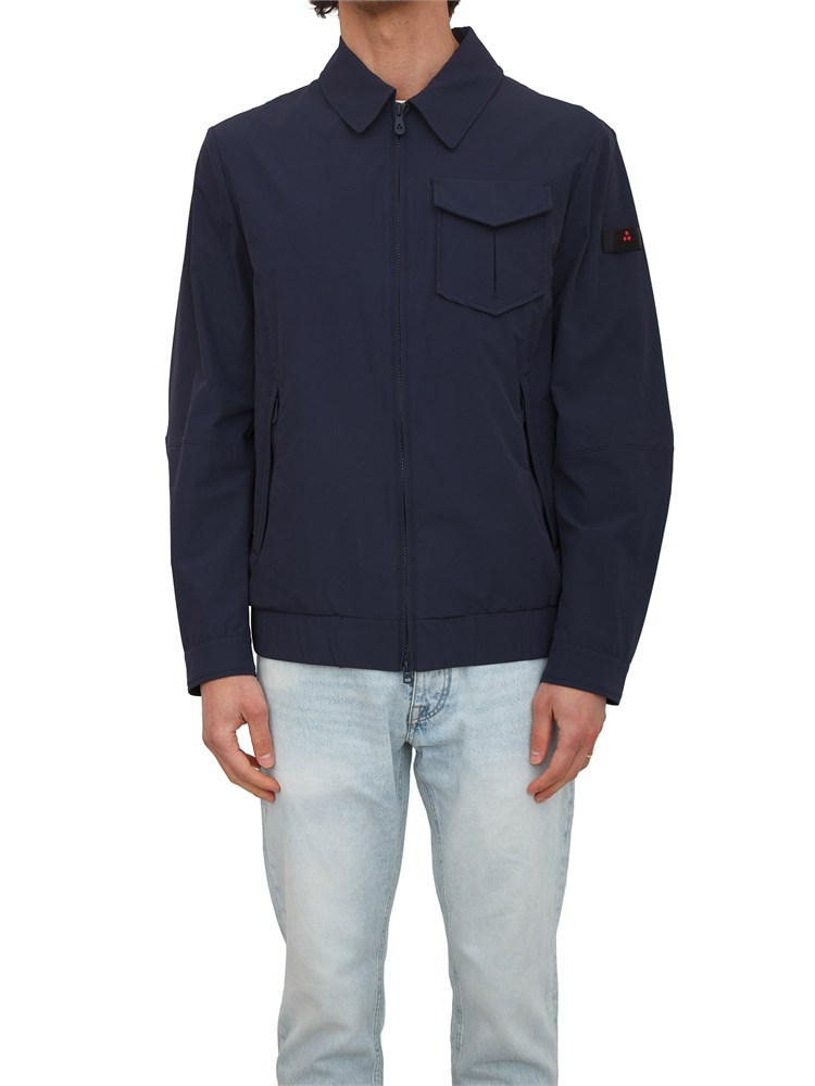 Giubbino Peuterey uomo in tela tecnica di nylon blu