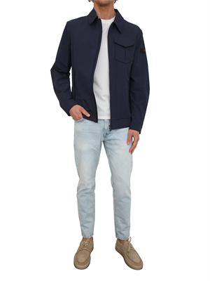 Giubbino Peuterey uomo in tela tecnica di nylon blu in UOMO