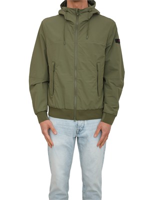 Giubbino Peuterey uomo in nylon stretch ritorto verde in UOMO
