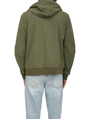 Giubbino Peuterey uomo in nylon stretch ritorto verde in UOMO