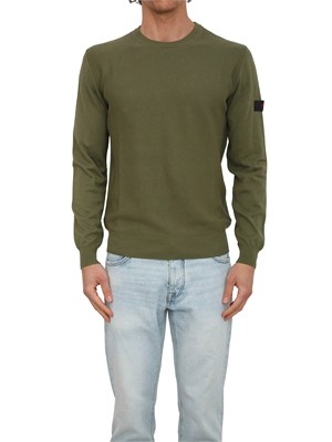 Maglia Peuterey uomo in cotone verde in UOMO