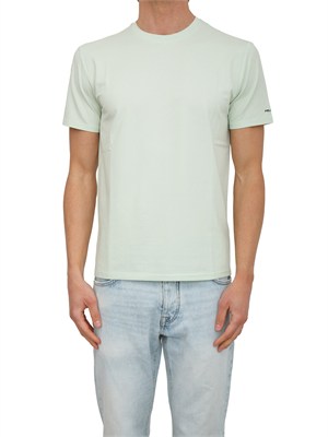 T-shirt Peuterey uomo in cotone e seta acquamarina in UOMO