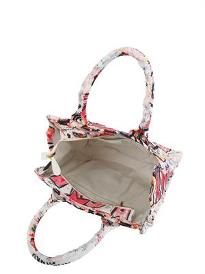 Borsa Beach Pinko in canvas con stampa urban in DONNA