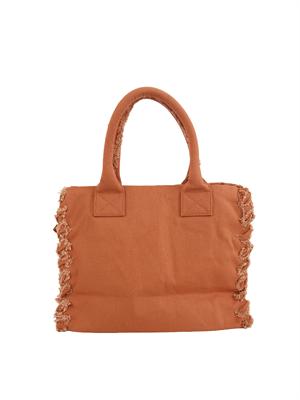 Borsa Beach Pinko in canvas color cuoio in DONNA