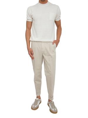Pantaloni PT Torino chino in cotone beige in UOMO