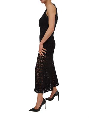 Abito Juncus Pinko in crochet nero con sottoveste in DONNA