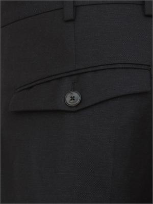 Pantaloni neri PT Torino in misto lana e lino in UOMO