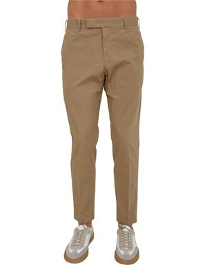 Pantaloni PT Torino in gabardina di cotone beige in UOMO