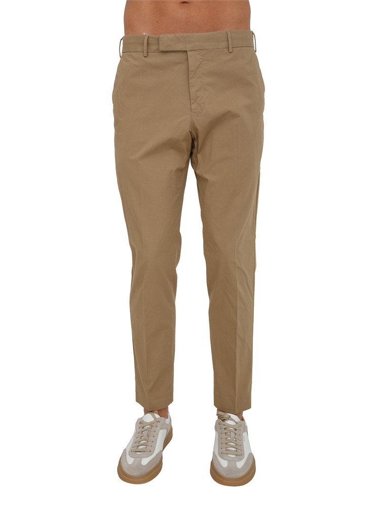 Pantaloni PT Torino in gabardina di cotone beige