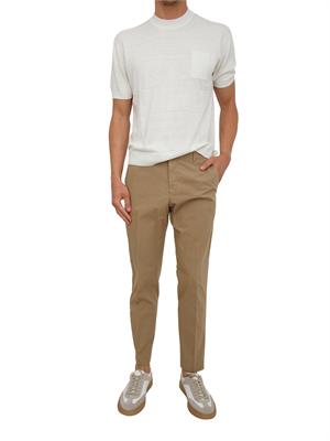 Pantaloni PT Torino in gabardina di cotone beige in UOMO