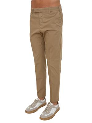 Pantaloni PT Torino in gabardina di cotone beige in UOMO