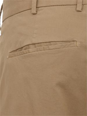 Pantaloni PT Torino in gabardina di cotone beige in UOMO