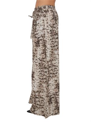 Pantaloni Gussola Pinko in mussola di cotone fantasia snake in DONNA