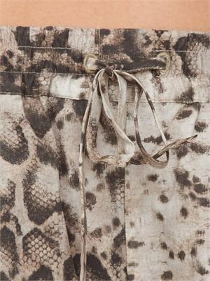 Pantaloni Gussola Pinko in mussola di cotone fantasia snake in DONNA
