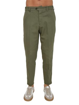 Pantaloni verdi PT Torino in cotone e seta in UOMO