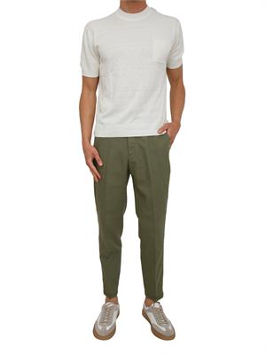 Pantaloni verdi PT Torino in cotone e seta in UOMO