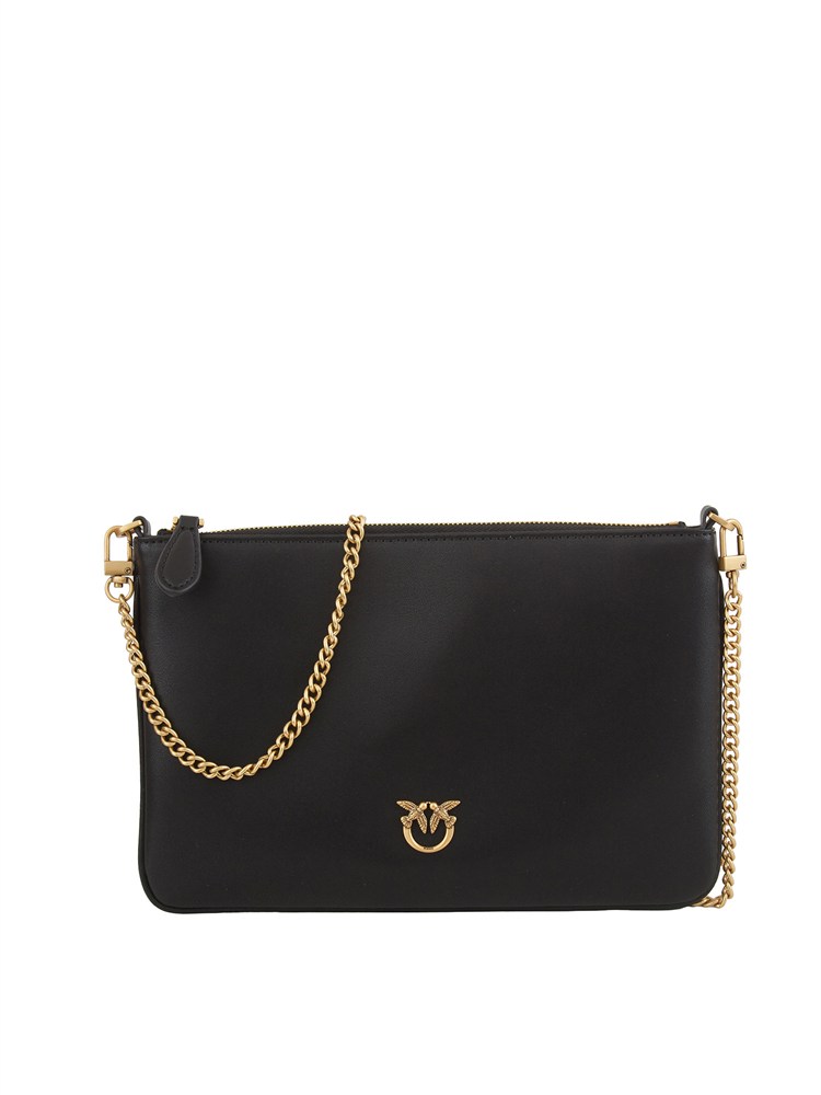 Pochette piatta Pinko in pelle nera