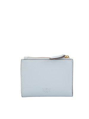 Piccolo portafoglio Pinko in pelle azzurra in DONNA