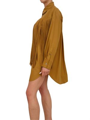 Abito Alife Pinko in popeline marrone senape in DONNA