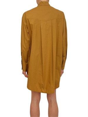 Abito Alife Pinko in popeline marrone senape in DONNA