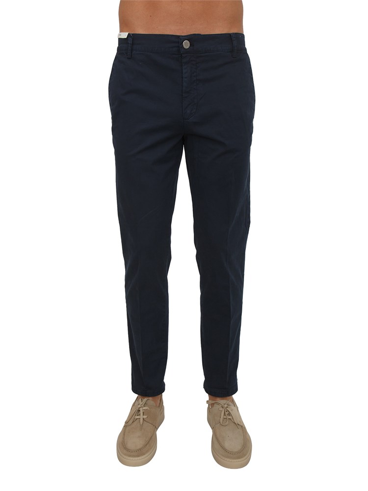 Pantaloni chino PT Torino in gabardina stretch blu