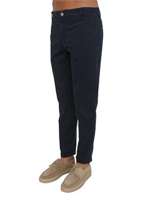 Pantaloni chino PT Torino in gabardina stretch blu in UOMO