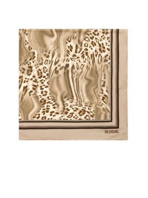 Foulard Blugirl in viscosa e seta animalier leopardo in DONNA