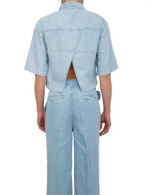 Camicia boxy Blugirl in denim lyocell blu chiaro in DONNA