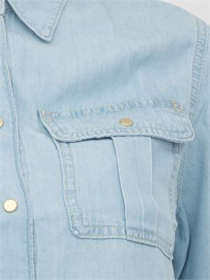 Camicia boxy Blugirl in denim lyocell blu chiaro in DONNA