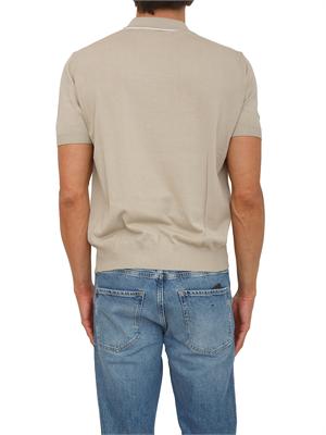Maglia polo Canali in cotone Giza beige in UOMO