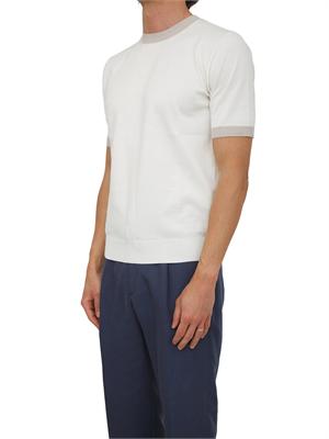 Maglia maniche corte Eleventy uomo in cotone panna in UOMO
