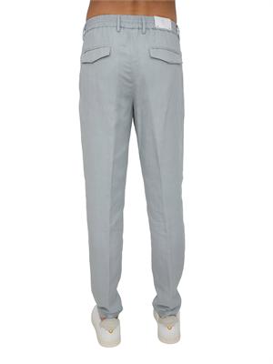 Pantaloni jogger Eleventy uomo in lino celeste in UOMO