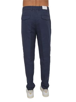 Pantaloni jogger Eleventy uomo in lino blu in UOMO