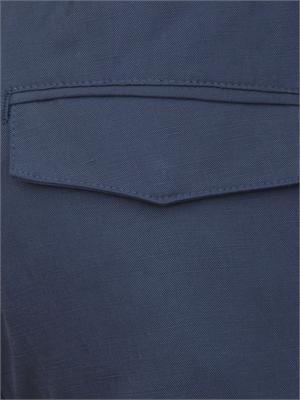 Pantaloni jogger Eleventy uomo in lino blu in UOMO
