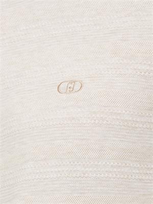 T-shirt Liu Jo uomo misto cotone beige lavorata in UOMO