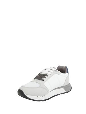 Sneakers bianche Aeronautica Militare in mesh e suede in UOMO