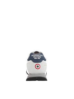 Sneakers bianche Aeronautica Militare in mesh e suede in UOMO
