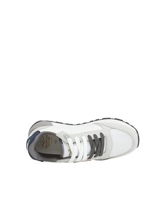Sneakers bianche Aeronautica Militare in mesh e suede in UOMO