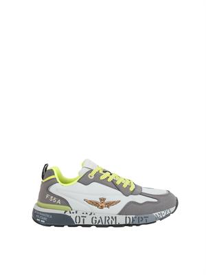 Sneakers grigie Aeronautica Militare in ripstop e suede in UOMO