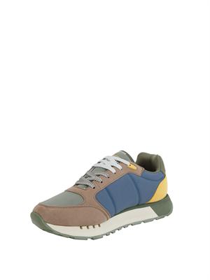 Sneakers verdi Aeronautica Militare in mesh e suede in UOMO