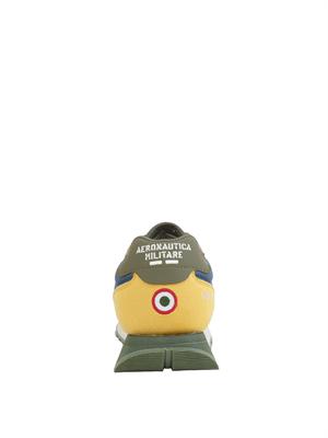 Sneakers verdi Aeronautica Militare in mesh e suede in UOMO