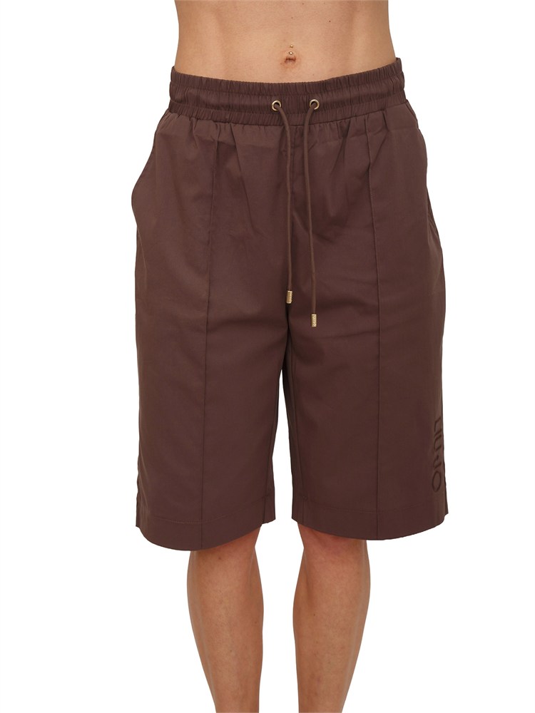 Pantaloni bermuda Liu Jo donna in cotone marrone