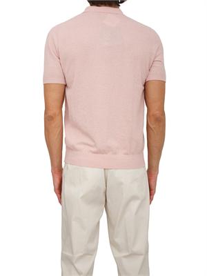 Polo Aiace Galassi in maglia rosa effetto spugna in UOMO
