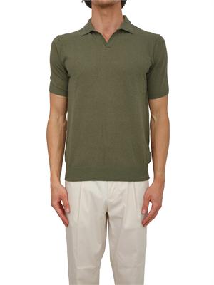 Polo Aiace Galassi in maglia verde effetto spugna in UOMO